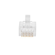 Cat6a RJ45 Crimp Connectors for Stranded Cable w/ wire insert guide & load bar, POE Compliant, 50 pieces