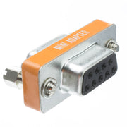 Mini Null Modem Adapter, DB9 Female to DB9 Female