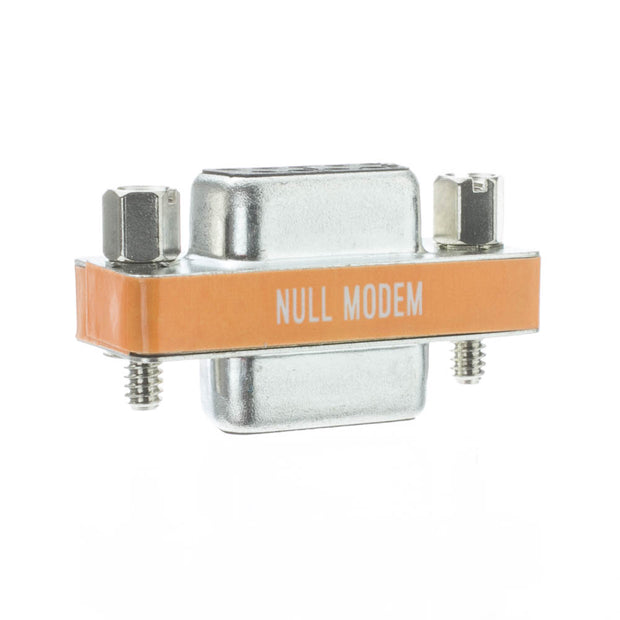 Mini Null Modem Adapter, DB9 Female to DB9 Female