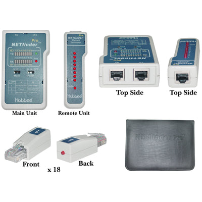 NETfinder Pro 3 test Sequences, Tone Generator, Portfinder, 18 remotes cable organizer