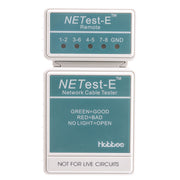 NETest-E Network Cable Tester, Tests Cat5e Cat6 and Cat6a for Wiring Map and Continuity