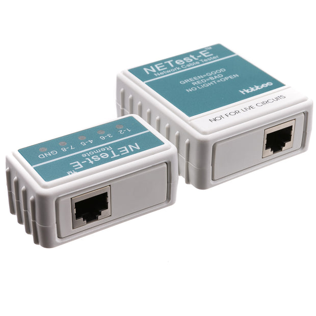 NETest-E Network Cable Tester, Tests Cat5e Cat6 and Cat6a for Wiring Map and Continuity