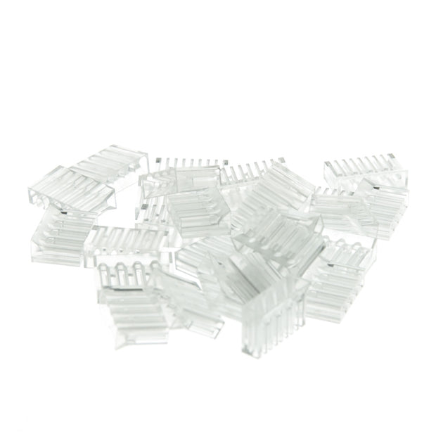 Cat6 Crimp Connectors for Solid Cable w/ staggered guides, POE Compliant, 100 pieces