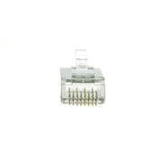 Shielded Cat6 Crimp Connectors for Stranded Cable w/guides, POE Compliant, 100 pieces