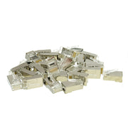 Shielded Cat6 Crimp Connectors for Stranded Cable w/guides, POE Compliant, 100 pieces