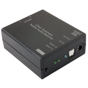 2 Port Toslink Digital Audio Powered Auto Switch, 2 Toslink inputs to 1 Toslink output, Auto and Manual Switching