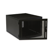 8U Compact Server Cabinet, with adjustable rails, caster wheels, 400 lbs capacity, Vented Door