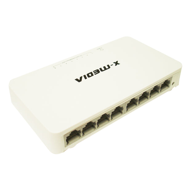 8 Port 10/100/1000 Gigabit Fast Ethernet Switch, White