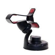 Universal mobile device holder, windshield/dashboard mount, black