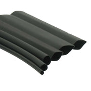 Heat Shrink Tube Kit.  2:1 Shrink Ratio.  Various Diameter. Black. 196 Pieces