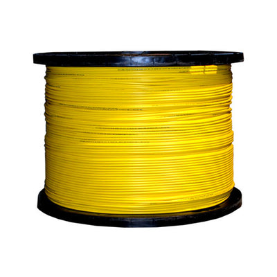 24 Strand Indoor Distribution Fiber Optic Cable, OS2 9/125 Singlemode, Corning SMF-28 Ultra, Yellow, Riser Rated, Spool, 1000 foot