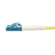 LC Duplex Fiber Optic Patch Cable, OS2 9/125 Singlemode, Yellow Jacket, Blue Connector