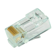 Simply45 Cat6 RJ45 Crimp Connectors, Solid/Stranded 23AWG, Green Tint, Hi/Lo Stagger, Bar45™, Jar 100 pieces