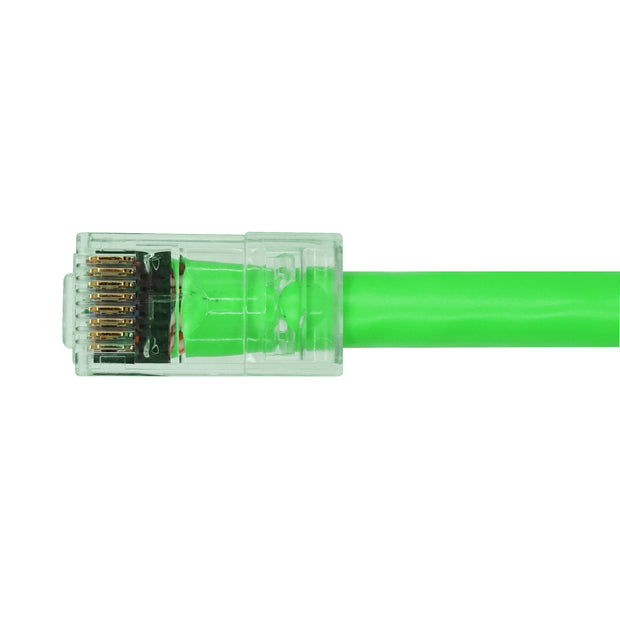 Simply45 Cat6 RJ45 Crimp Connectors, Solid/Stranded 23AWG, Green Tint, Hi/Lo Stagger, Bar45™, Jar 100 pieces