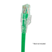 Simply45 Cat6 Pass Through RJ45 Crimp Connectors, Solid 23AWG/Stranded 26-24AWG, Green Tint, Jar 100 pieces